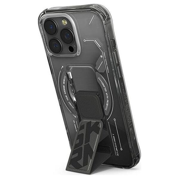 Skinarma etui Helio iPhone 16 Pro 6.3"    Magnetic Charging + Grip Stand czarny/black