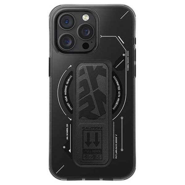 Skinarma etui Helio iPhone 16 Pro 6.3"    Magnetic Charging + Grip Stand czarny/black