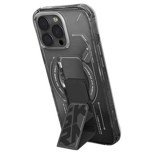 Skinarma etui Helio iPhone 16 Pro 6.3"    Magnetic Charging + Grip Stand czarny/black