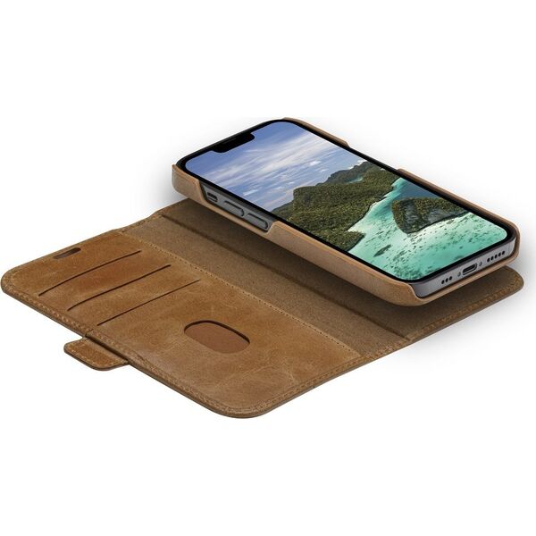 Etui dbramante 1928 Lynge 2w1 Wallet do   iPhone 14 Pro brązowy/brown