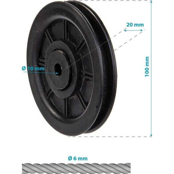 Mercor ROLKA fi 100mm NA LINKĘ DO ATLASU fi 6mm ENERO FIT