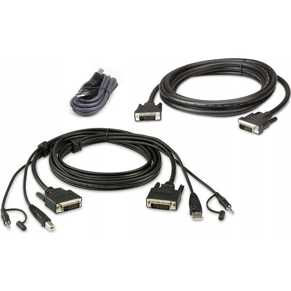 Przełącznik Aten ATEN 2L-7D02UDX3 KVM Cable Set, USB DVI-D Dual-Link Dual Display Secure KVM, 1.8m