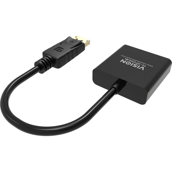 Adapter AV Vision VISION Professional installationstauglicher Adapter DisplayPort zu VGA - 30 JAHRE GARANTIE - Maximale Auflosung 1920 x 1080 - Keine Konvertierung von VGA zu DP - Hotplug - DP (M) zu VGA (F) - Gesamtlange 150 mm - Aussendurchmesser 5,5 mm