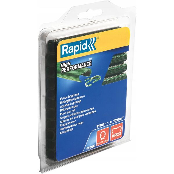 Rapid Coupling staples VR22, 1100 pcs. green