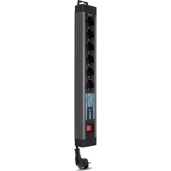 REV REV outlet Strip 6-fold 3m Supraguard  anthracite