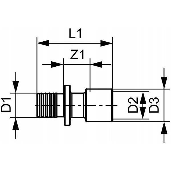 Tece Tece połączenie do lutowania i połączeń zaprasowanych 25x22/28 mm Cu, mosiądz standard TECEflex 713925
