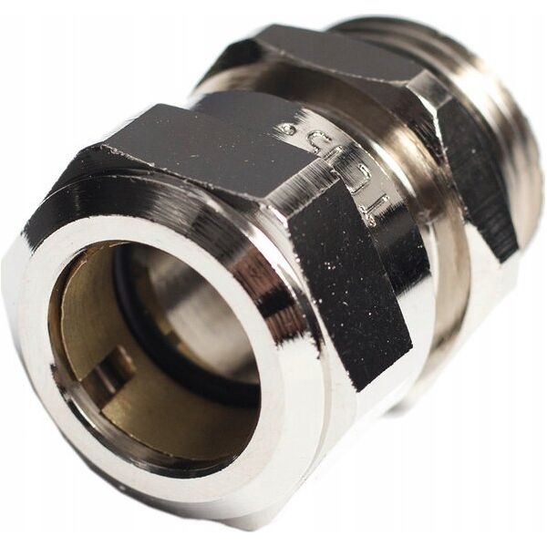 Tece Tece niklowany śrubunek zaciskowy nyplowy typu Quetsch, 15 mm Cu x R 1/2" 740134