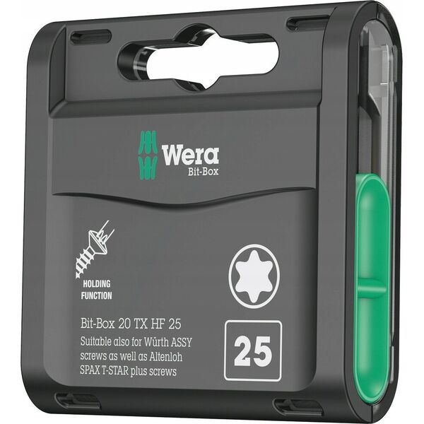 Wera ZESTAW BIT-BOX 20 TX HF, TX 25MM, 20 SZTUK WÃRTH, SPAX
