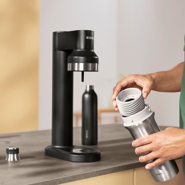Brita Brita sodaTRIO Stainless Steel Bootle black big