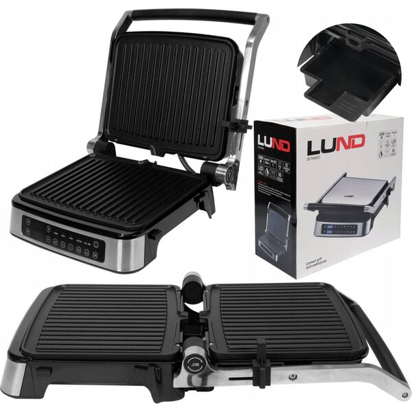 Grill elektryczny Lund GRILL ELEKTRYCZNY STOÅOWY 2000W,PANEL LED 29*23CM