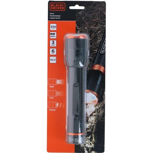 Latarka Black+Decker LATARKA TAKTYCZNA ALUMINIOWA 6W 350LUMENÓW BLACK + DECKER