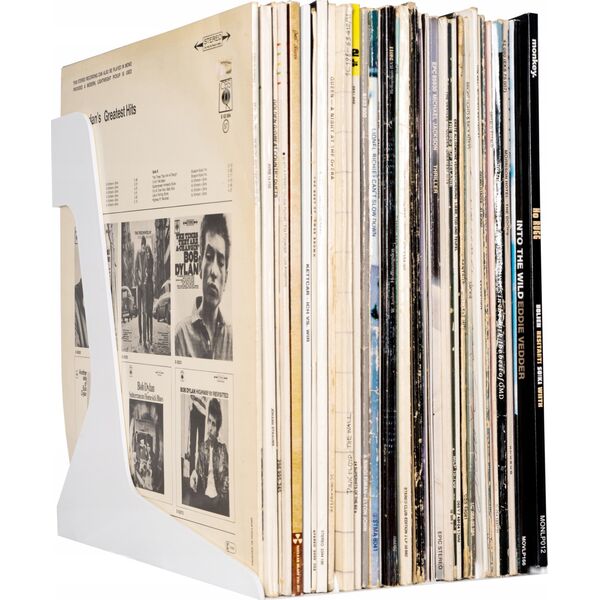 Vinyl record stand white