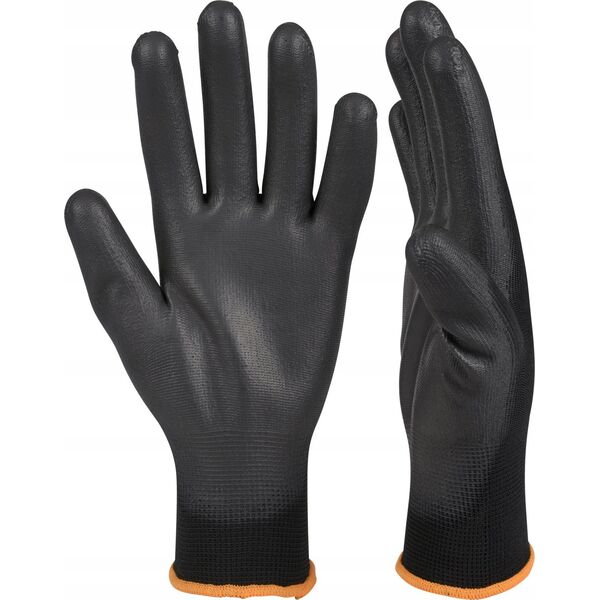 OX-ON handske Black Flex - Finger Coated, str. 9