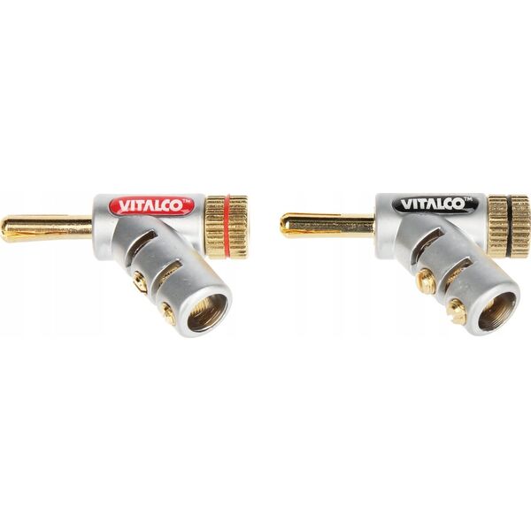 Vitalco PARA KĄTOWYCH WTYKÓW BANANOWYCH BAN-PLUG-HQ/KAT CZERWONY + CZARNY VITALCO