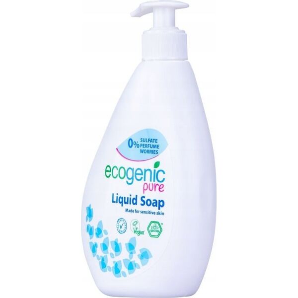 ECOGENIC Ecogenic Pure, Mydło do rąk w płynie z pompką, bezzapachowe, 500 ml