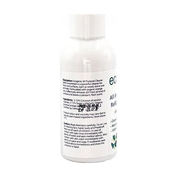 ECOGENIC Ecogenic, Refill uniwersalnego płynu do czyszcenia różnych powierzchni, Pomarańcza, 100 ml