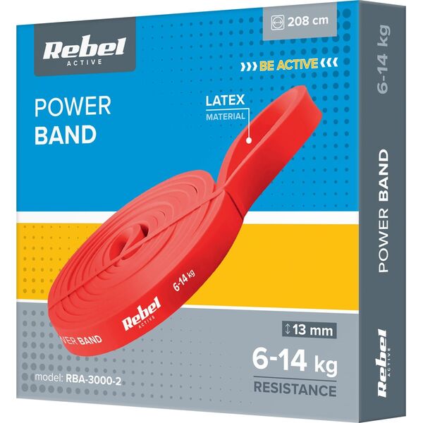 Rebel Powerband PL-2 średni opór czerwony 1 szt.