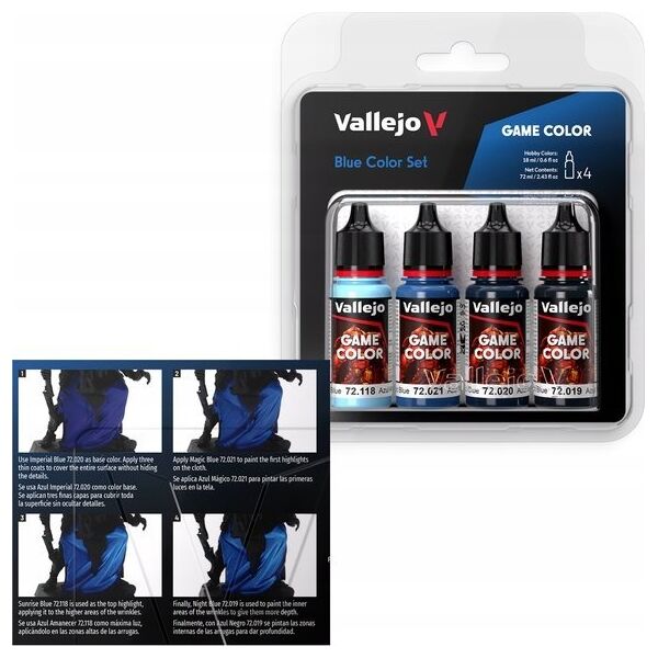 Vallejo Vallejo: 72.376 - Game Color - Blue Color Set 4 x (18 ml)