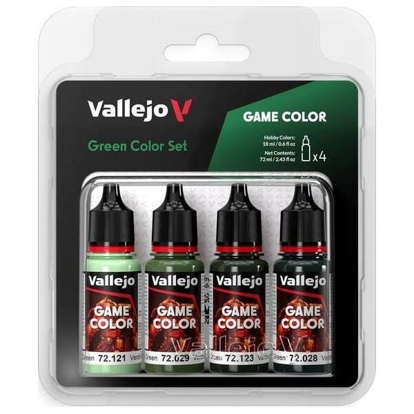 Vallejo Vallejo: 72.384 - Game Color - Green Color Set 4 x (18 ml)