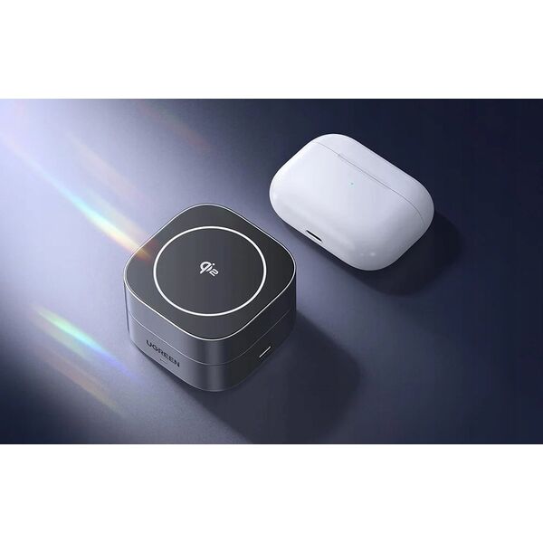 Ładowarka Ugreen Ładowarka indukcyjna Qi 2w1 UGREEN W702 iPhone, AirPods, 15W szara