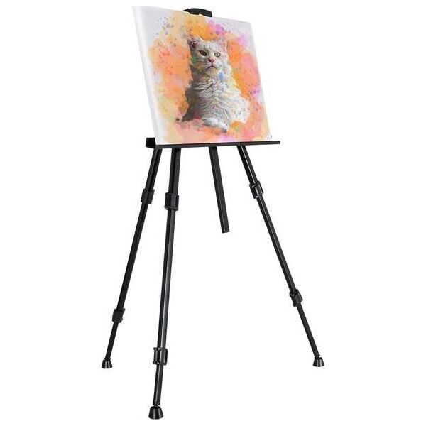 Elpio evalet de pictor pliabil cu geant, reglabil pe nlime, metal, negru