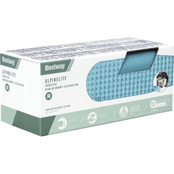 OWA Armor Bestway karimata pod śpiwór AlpineLite Regular Mummy 183x51x7,5 cm 69612