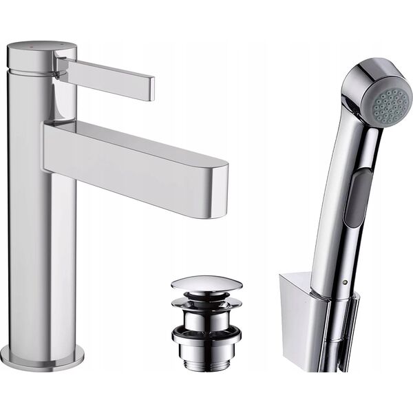 Bateria umywalkowa Hansgrohe Washbasin faucet with bidet shower Hansgrohe Finoris, 76210000, chrome