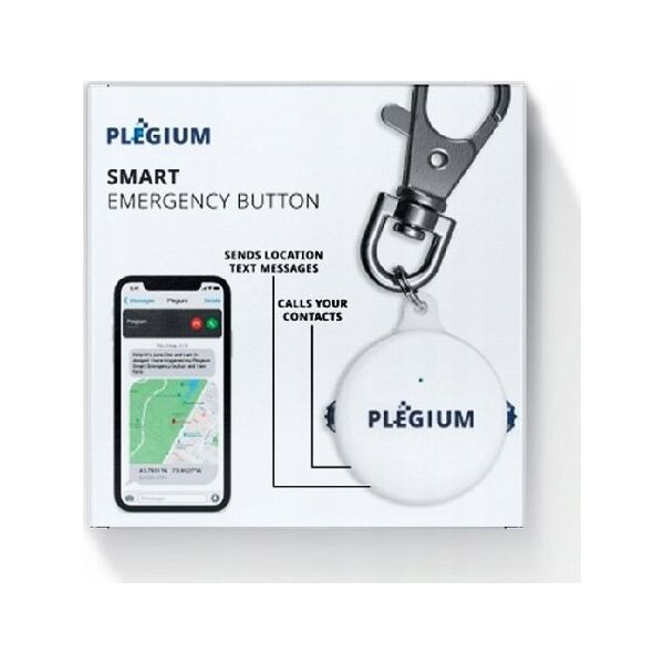 Plegium Smart Emergency Button Wearable – smart personal alarm, white