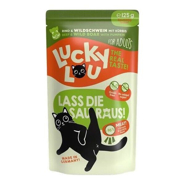 MARTYPET Lucky Lou Mokra Karma Dla Kota Wołowina Dzik 125g