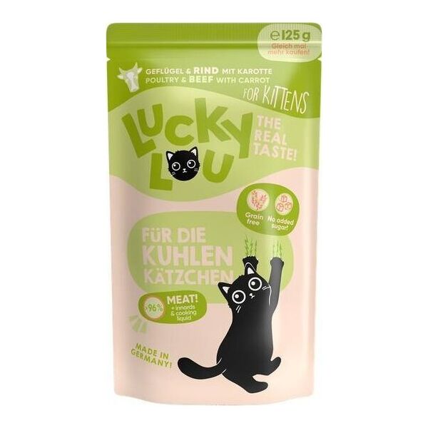 Happy Cat Lucky Lou Karma Dla Kociąt Drób Wołowina 125g