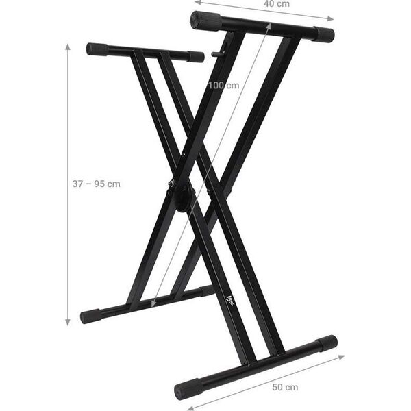 V-Tone STATYW STOJAK POD KEYBOARD ORGANY KLAWISZE PIANINO WZMOCNIONY PODWÓJNY