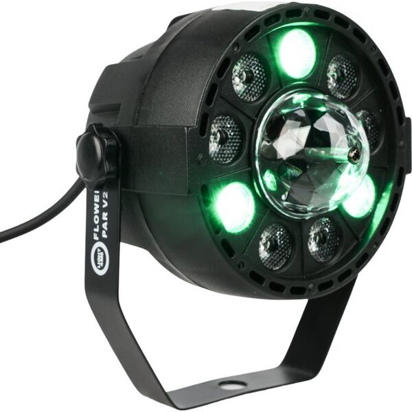 DNA REFLEKTOR DYSKOTEKOWY OŚWIETLENIE DJ EFEKT ŚWIETLNY LED RGB FLOWER PAR V2