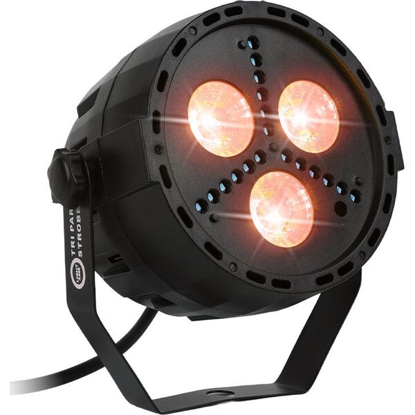 LIGHT4ME REFLEKTOR PAR STROBOSKOP OŚWIETLENIE IMPREZOWE DISCO EFEKT ŚWIETLNY LED RGB
