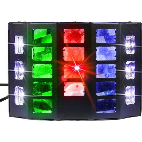 LIGHT4ME LIGHT4ME EFEKT LED MULTIEFEKT ŚWIETLNY TURBO DERBY 3IN1 RGBW-UV + PILOT