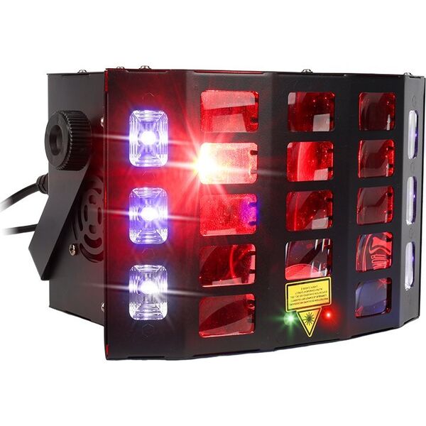 LIGHT4ME LIGHT4ME EFEKT LED MULTIEFEKT ŚWIETLNY TURBO DERBY 4IN1 RGBW-UV + PILOT DMX