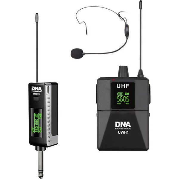 Mikrofon DNA NAGŁOWNY MIKROFON BEZPRZEWODOWY BODYPACK + ODBIORNIK UHF 560-590 MHZ