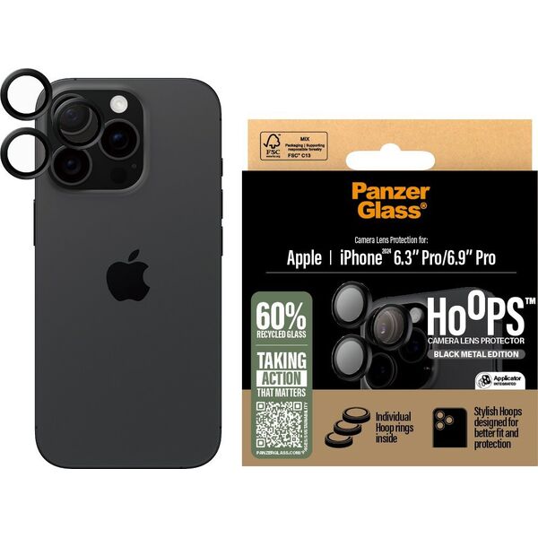 PanzerGlass PanzerGlass Hoops Black Lens Protector iPhone '24 6.1"  6.7"