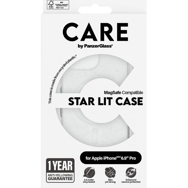 PanzerGlass CARE Case Flagship Star Lit  White MagSAFE  iPhone 24 6.9" Pro