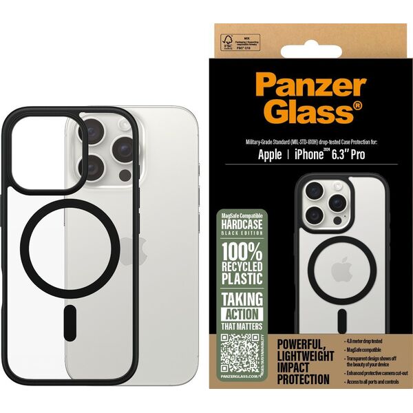 PanzerGlass PanzerGlass HardCase Black MagSAFE  iPhone '24 6.3" Pro