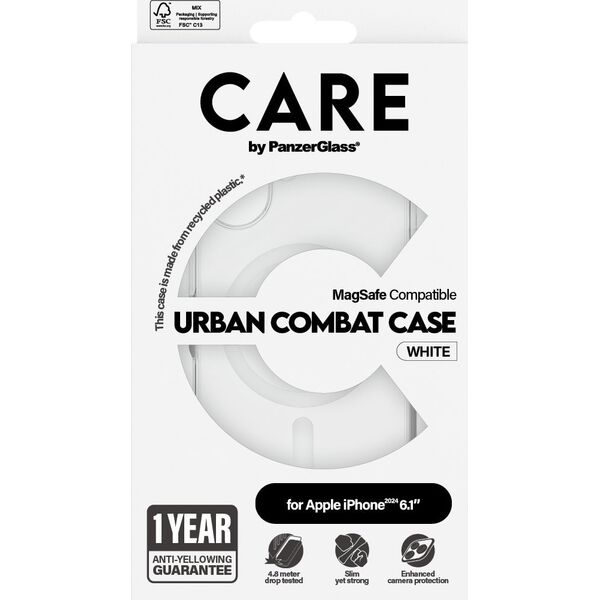 PanzerGlass CARE Case Flagship White MagSAFE  iPhone 24 6.1"