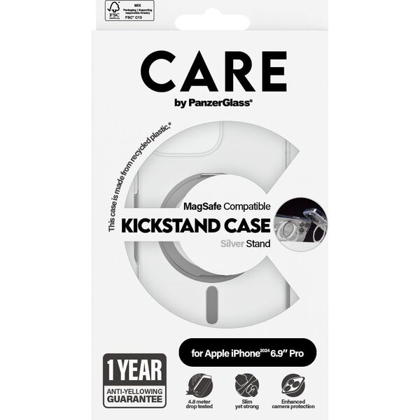 PanzerGlass CARE  Feature Silver Kickstand  MagSAFE  iPhone 24 6.9" Pro