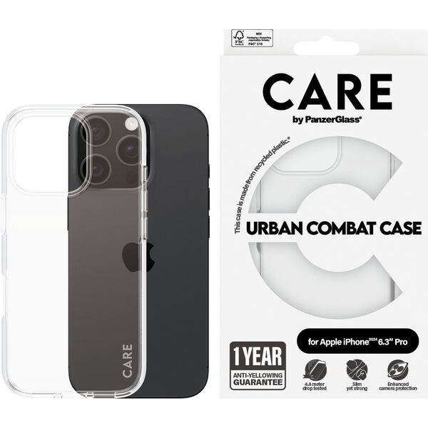 PanzerGlass CARE Case Flagship Transparent iPhone 24 6.3" Pro