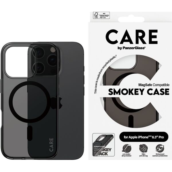 PanzerGlass CARE Case Flagship Smokey  MagSAFE  iPhone 24 6.3" Pro