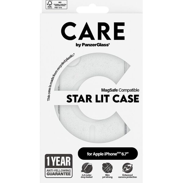 PanzerGlass CARE Case Flagship Star Lit  White MagSAFE  iPhone 24 6.7"