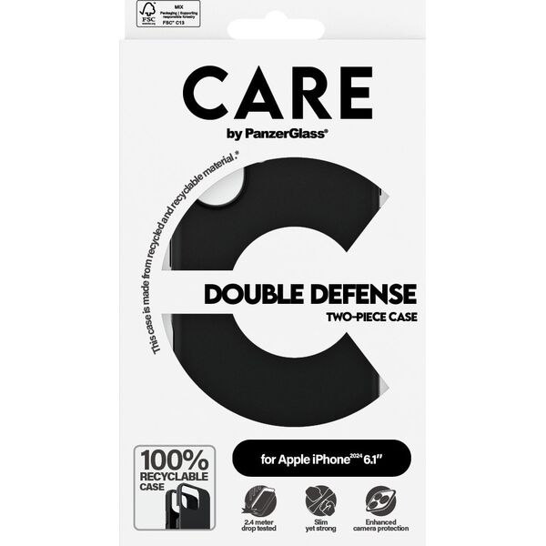 PanzerGlass CARE Case Feature Double Defence Black iPhone 24 6.1"