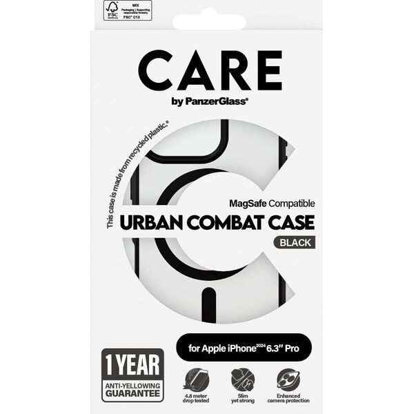 PanzerGlass CARE  Flagship Urban Combat Black MagSAFE  iPhone 24 6.3" Pro