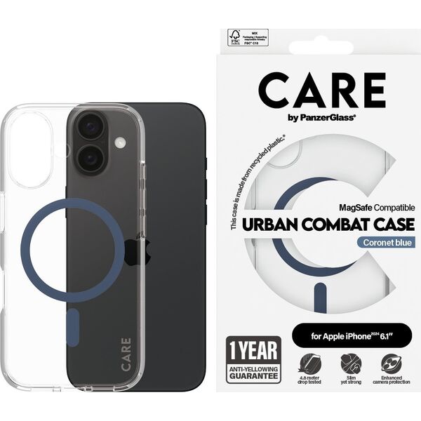 PanzerGlass CARE Case Flagship Blue MagSAFE  iPhone '24 6.1"