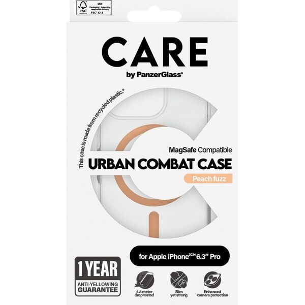 PanzerGlass CARE Case Flagship Peachy MagSAFE  iPhone '24 6.3" Pro