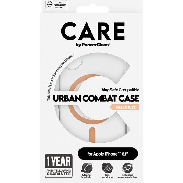 PanzerGlass CARE Case Flagship Peachy MagSAFE  iPhone '24 6.1"