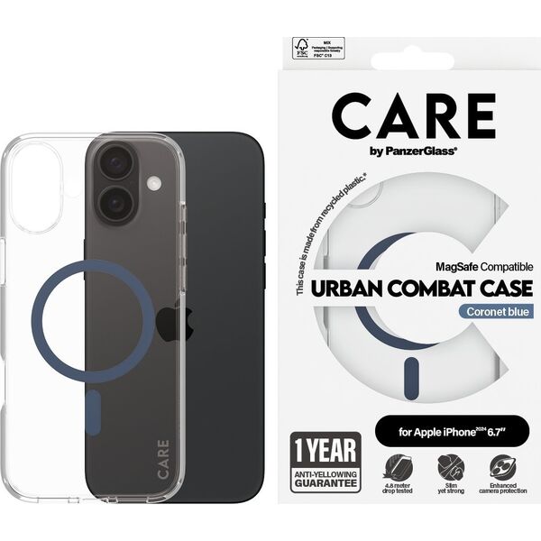 PanzerGlass CARE Case Flagship Blue MagSAFE  iPhone '24 6.7"